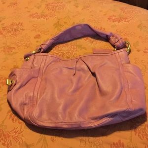 Coach lavender Slouchy Parker  leather Shoulder Bag #13412p